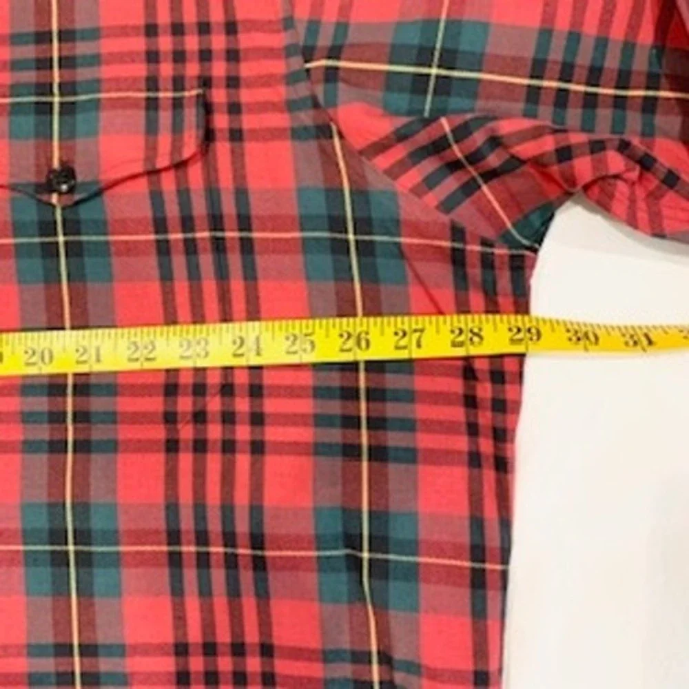 Polo Ralph Lauren Mens XXL Red Plaid Cotton Wool Blend Button Down Flannel Shirt
